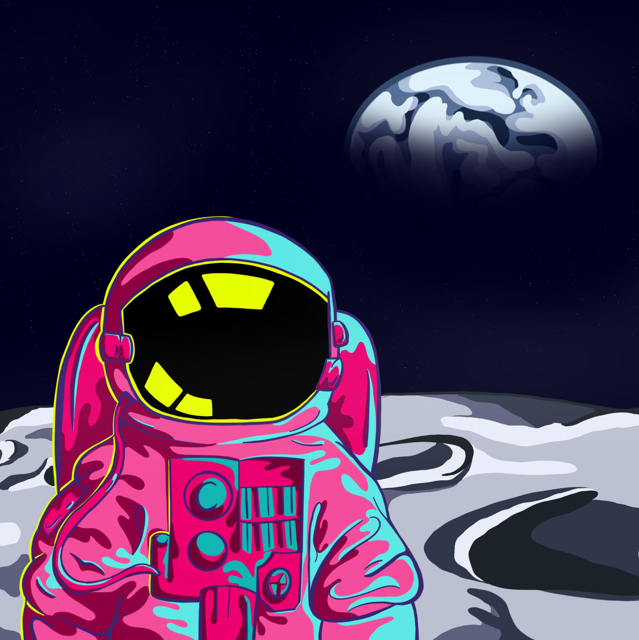 Trippy astronaut by yaseminarin on DeviantArt