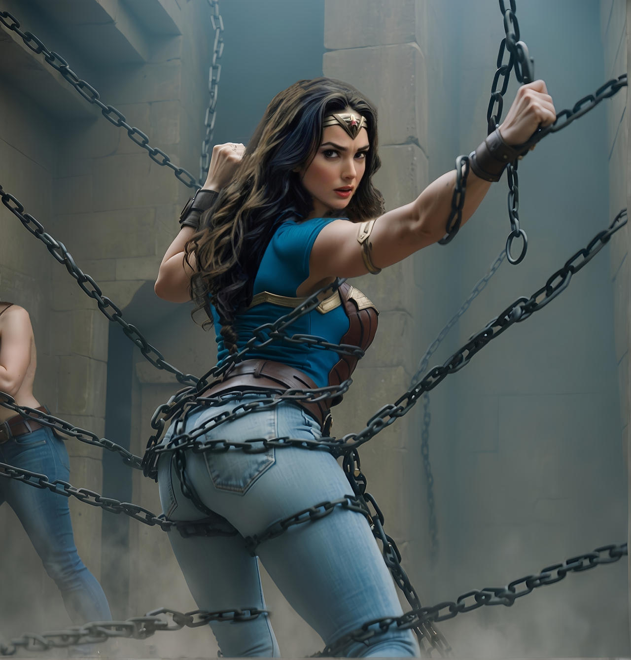 Wonder woman trapped in chains by starax19 on DeviantArt