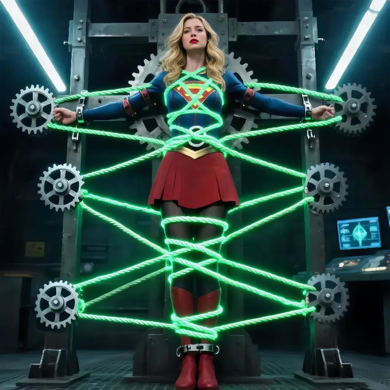 Supergirl Trapped in Kryptonite Ropes by starax19 on DeviantArt