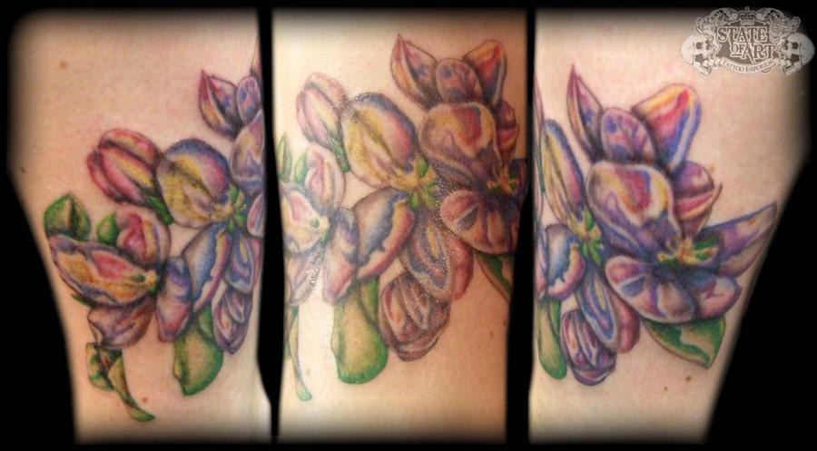 Oil Painting Stlye Flower By State Of Art Tattoo On Deviantart