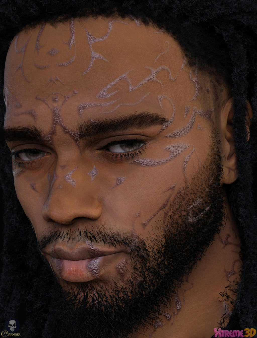 FPE Fantasy Scarification Face Tattoos Geoshell by crenderIT on DeviantArt