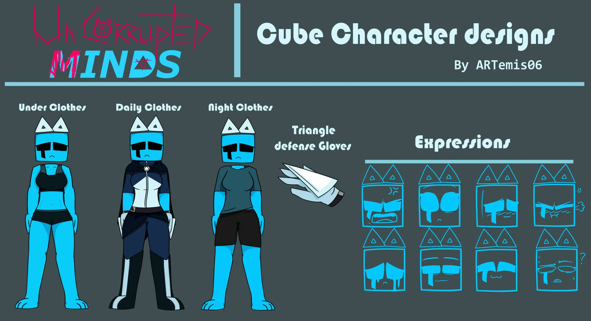 Cube Character Layout Character design Cube by ARTemis06-diana on DeviantArt