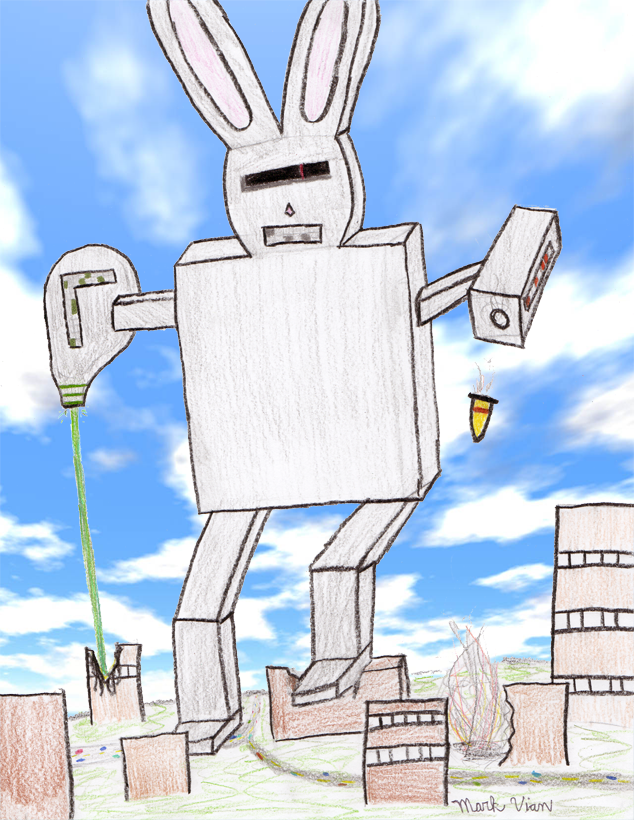 Giant Killer Robot Bunny by Cheese-Hamster on DeviantArt