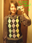 Glowing Argyle Sweater-Vest by yonjuunana