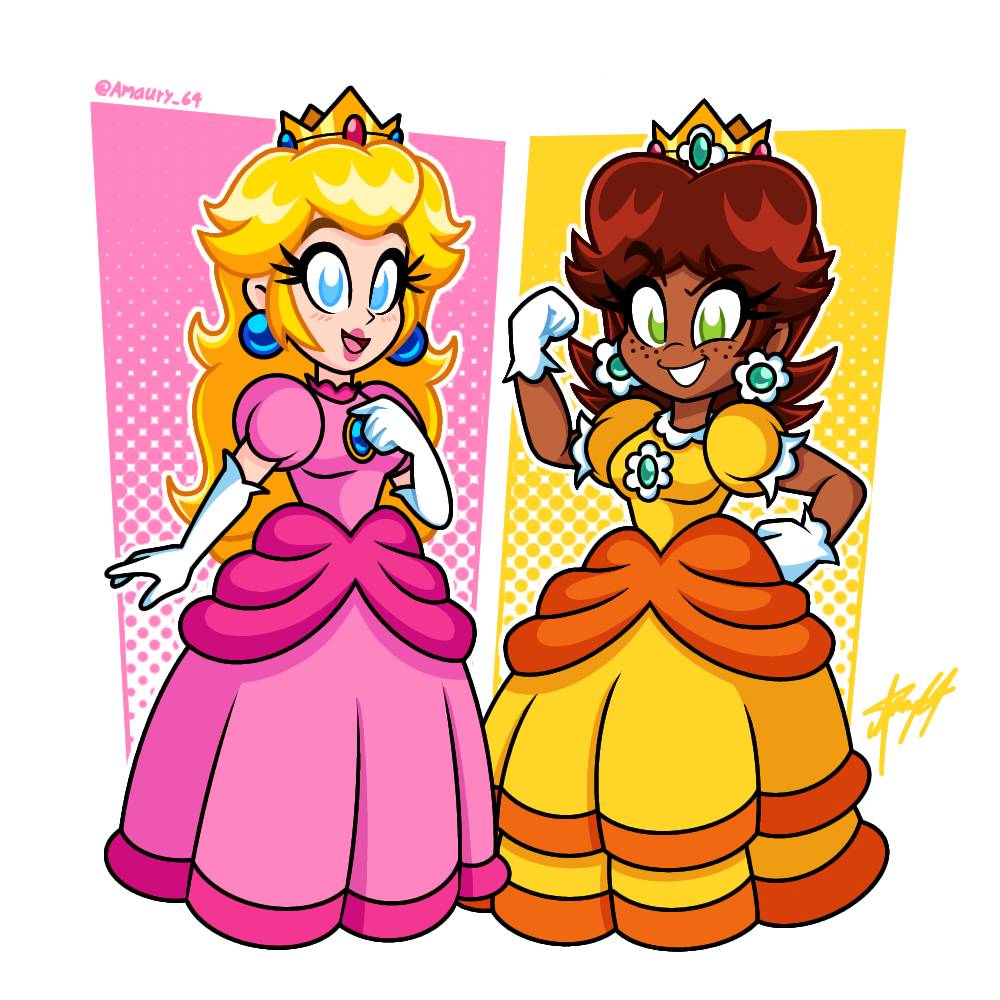 Princess Peach and Princess Daisy by Amaury2004 on DeviantArt