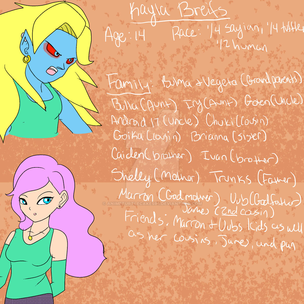 Kayla Breifs Character sheet (HEAVILY REFERENCED)