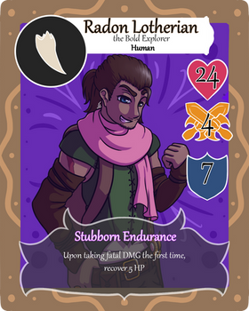 Radon Lotherian - Warrior Card