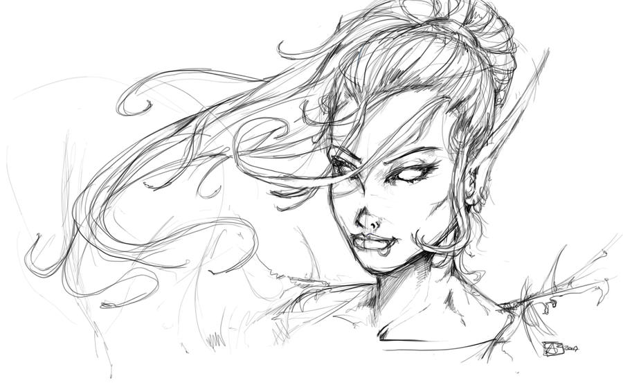 blood elf sketch