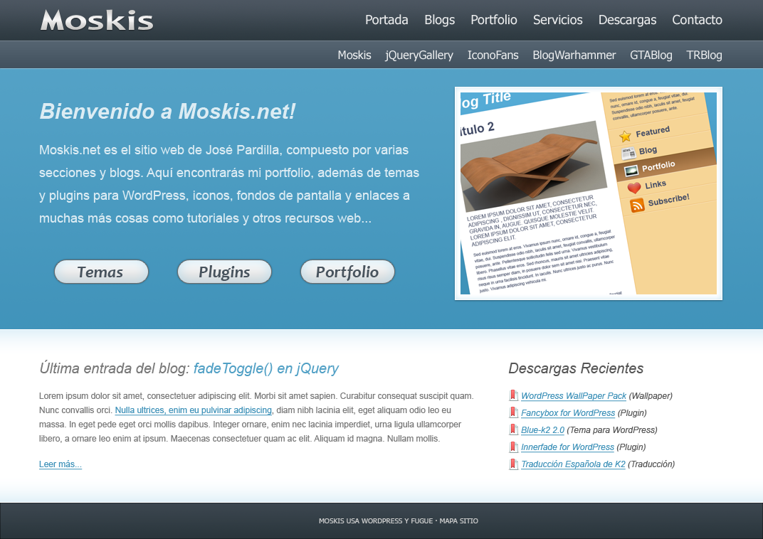 Moskis.net design WIP