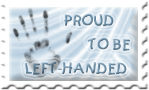 Proud to be left-handed stamp