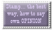 An opinion - stamp