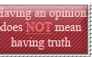 Opinion-truth - stamp