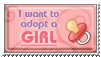 Adopt a girl - stamp