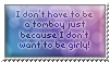 Not a tomboy - stamp