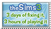 Sims 3 - fixing more than playing - stamp