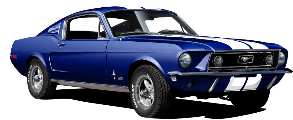  1968 Ford Mustang GT 390 azul por Drogobroadband en DeviantArt
