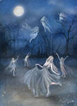 Faeries of the night dancing on ice by BasakTinli