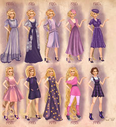 Rapunzel in 20th century fashion