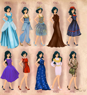 Jasmine in 20th century fashion by BasakTinli