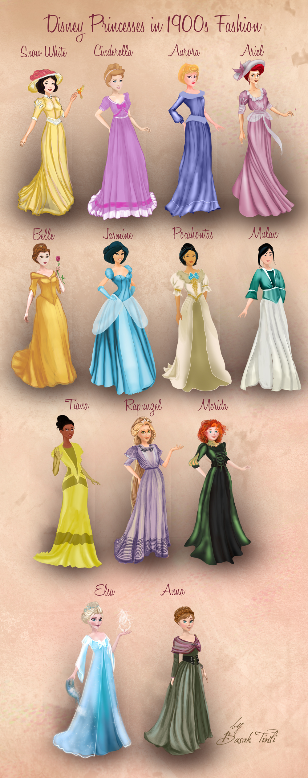 disney princesses in their dresses Disney's New Wedding Dress Collection Is A Dream Come True