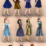 Disney Princesses in 1940s Fashion by Basak Tinli