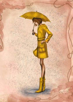 Rain Rain Go Away Fashion Illustration