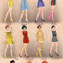 Disney Princesses in 1960s Fashion by Basak Tinli