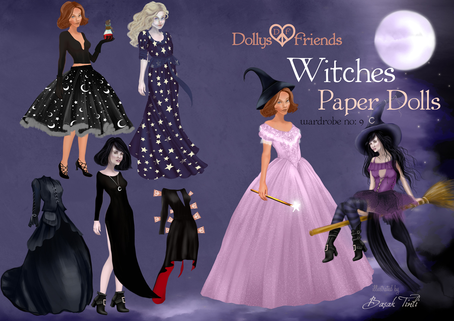 Dollys and Friends Witches Paper Dolls