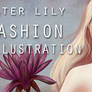 New Video of Fashion Illustration with lilies