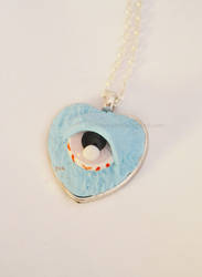 Light blue heart shaped eye