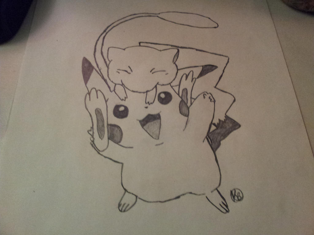 Pikachu and Mew by scenebabygirl96 on DeviantArt