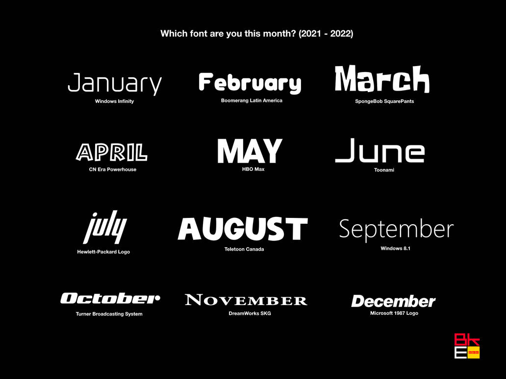 Font Month Deviantart Font Month 2021 by BlackExplain333 on DeviantArt