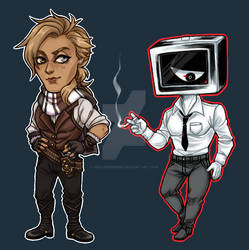 TV Static and Blonde Cowboy [Artfight2022]