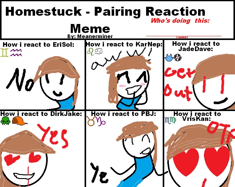 Homestuck Pairing Reaction Meme 1