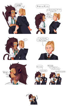 Dress Code // Hogwarts!Catradora