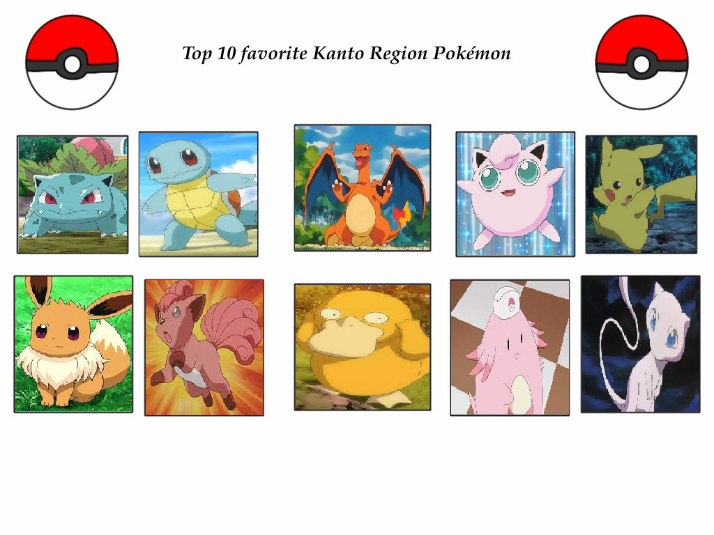 My Top 10 Favorite Kanto Region Pokemon by VanessaThePanther on DeviantArt