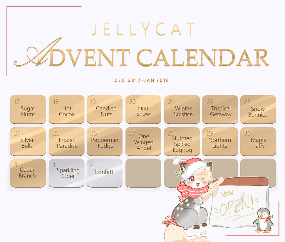 Jellycat Advent Calendar Winter 2017 by raikufu on DeviantArt