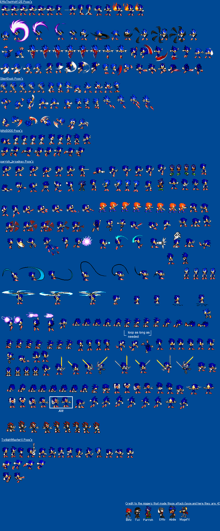 Sonic Sprite sheet project.