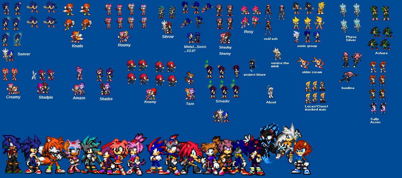 Sonic Sprite sheet variety pack. by parrishbroadnax on DeviantArt