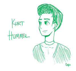 kurt hummel is green I don't know why