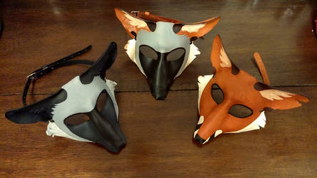 Leather Fox Masks (For Sale)
