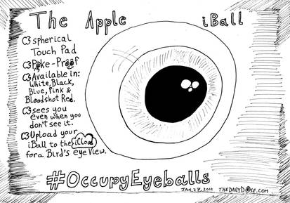 The Apple iBall editorial cartoon