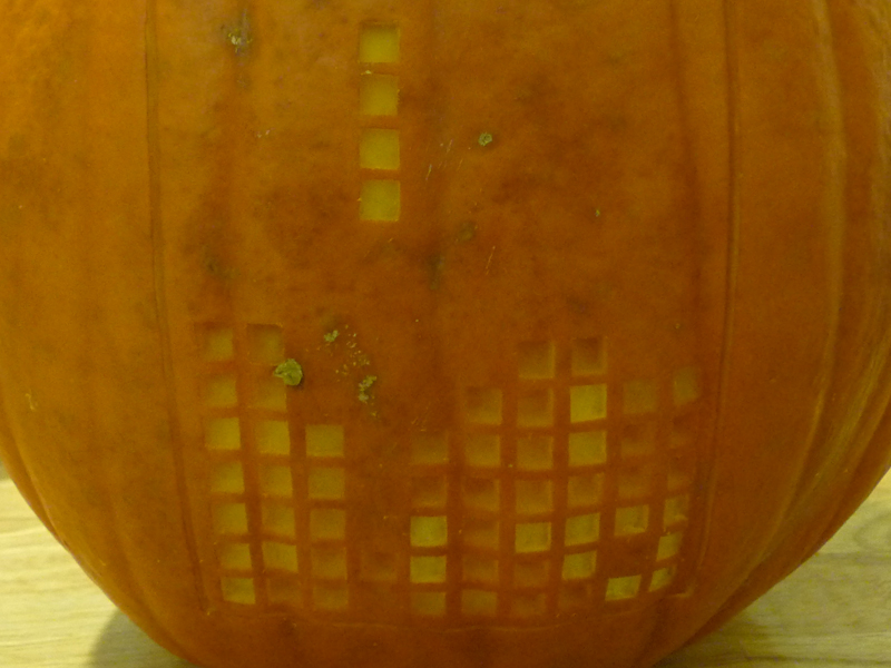 Tetris Pumpkin Detail