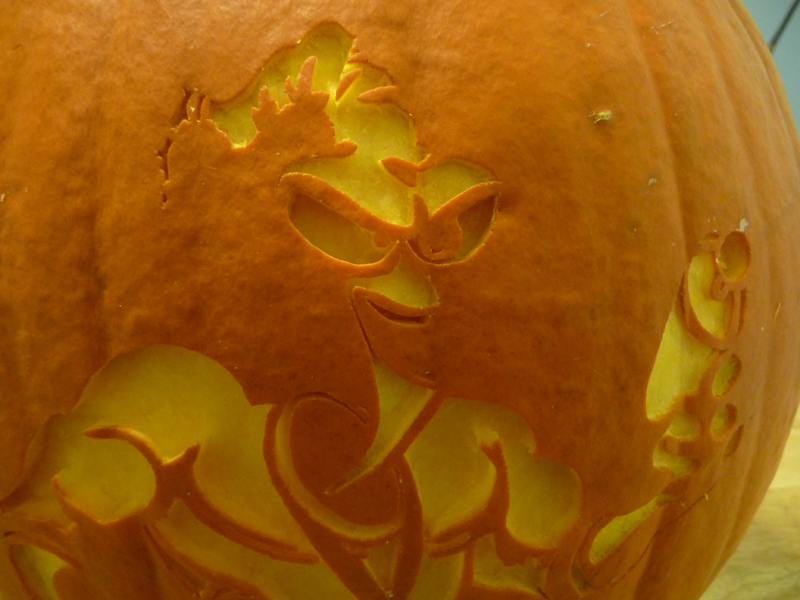 Earthworm Jim Pumpkin Detail