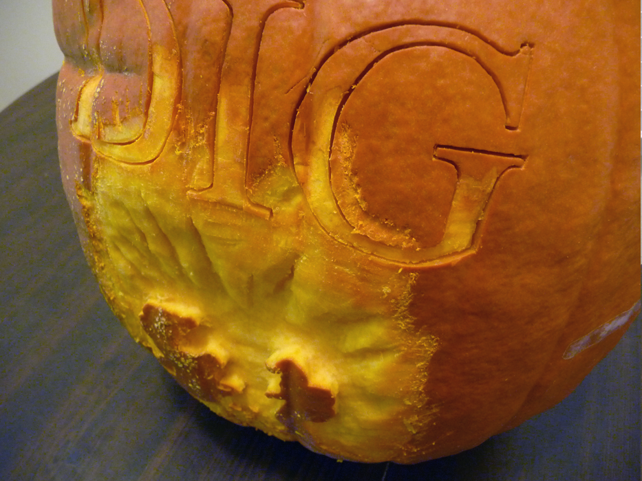 The Dig Pumpkin Detail