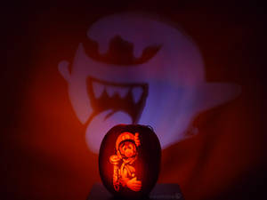 Luigi's Mansion Pumpkin Projection