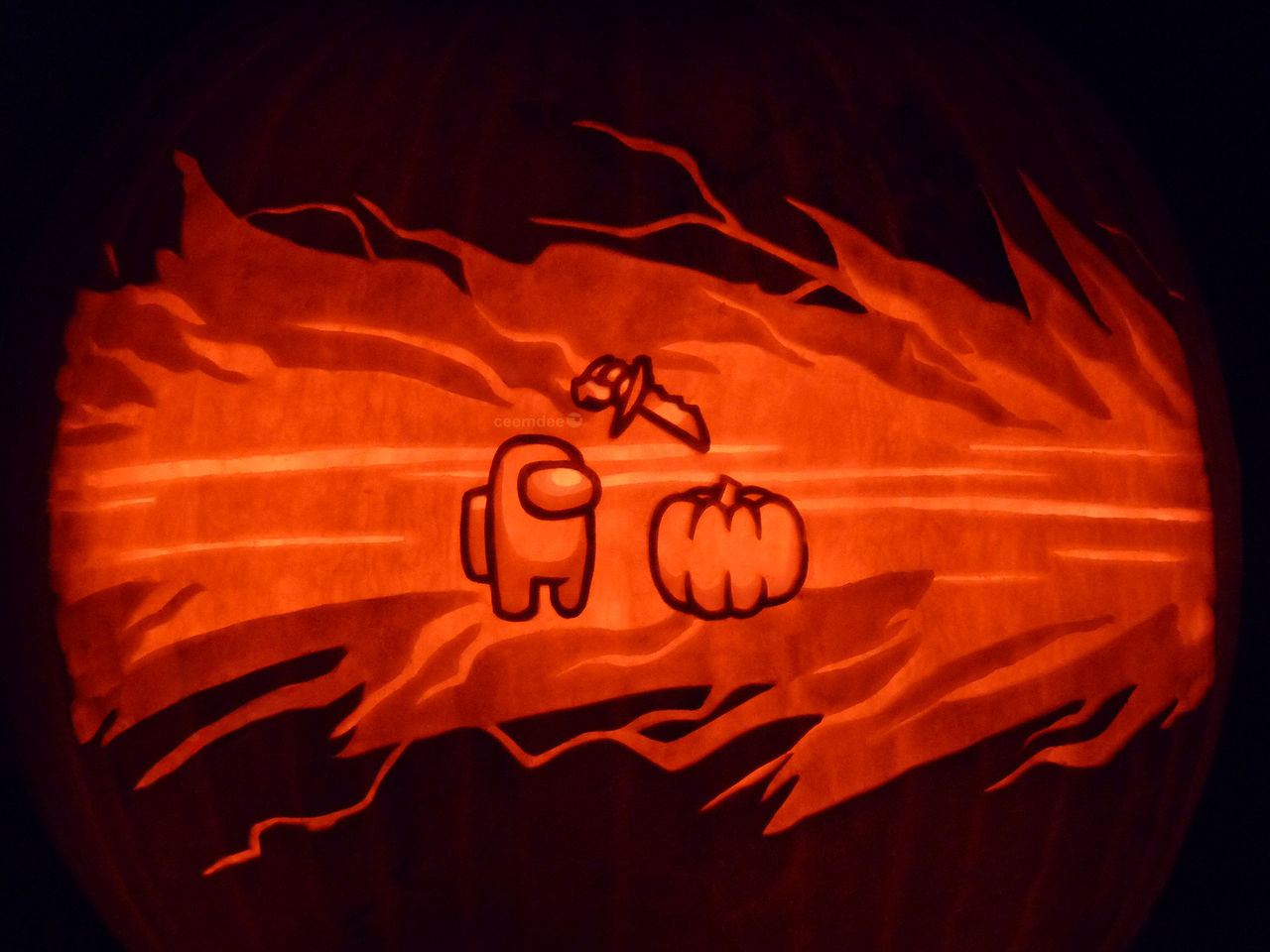 Among Us Pumpkin By Ceemdee On DeviantArt