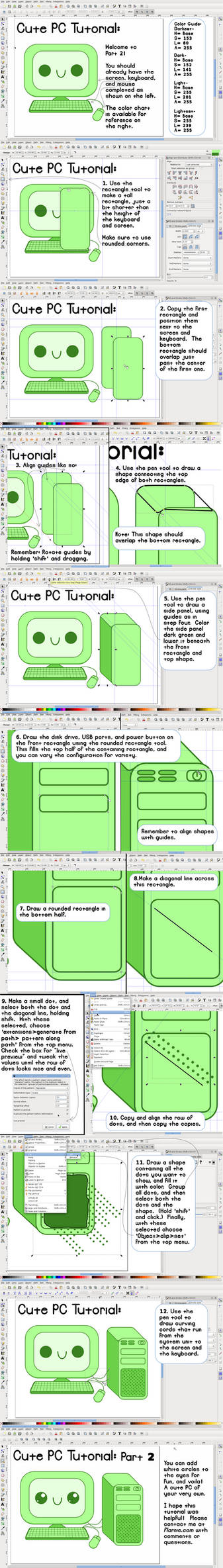 Cute PCs Inkscape Tutorial Part 2