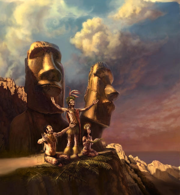 MOAI, game box cover. by tegehel on DeviantArt