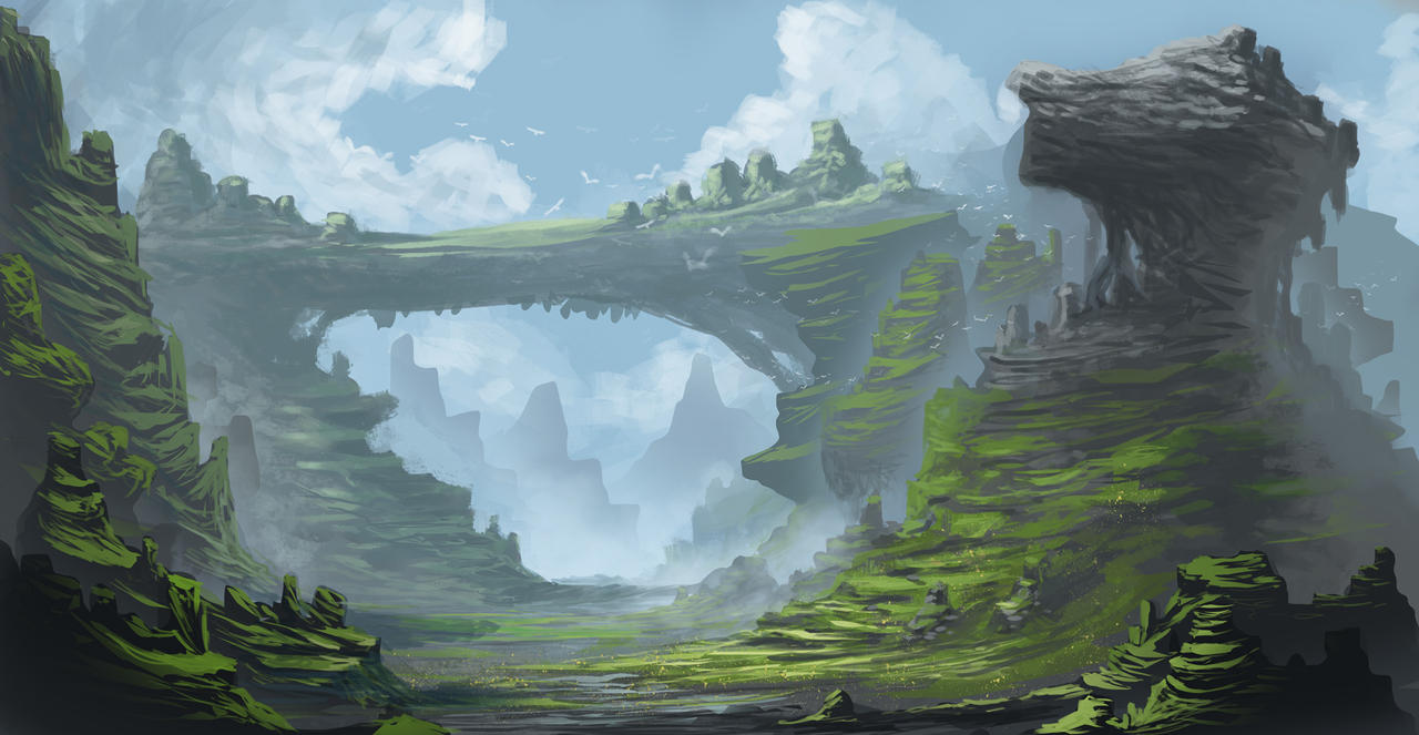 Fantasy landscape by azelinus on DeviantArt
